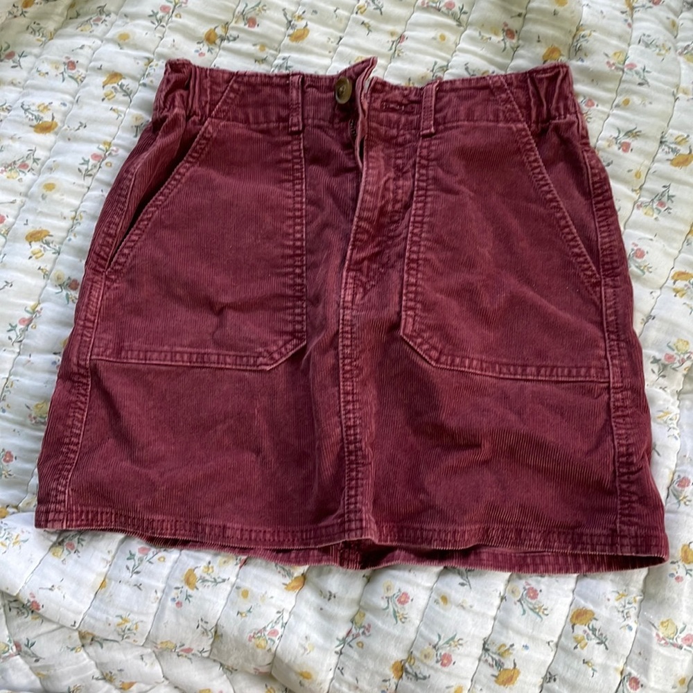 Purple corduroy skirt